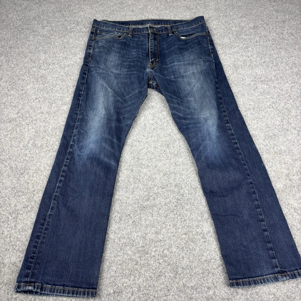 Levi's 514 Jeans Mens 36x30 (Fits 36x28.5) Straight Leg Dark Wash Blue Denim‎